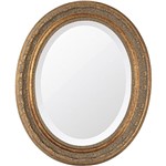 Ficha técnica e caractérísticas do produto Espelho Oval Bisotê 26415 (41x50cm) Ouro Envelhecido - Ornamental Design