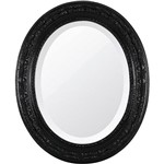 Ficha técnica e caractérísticas do produto Espelho Oval Bisotê 26373 (41x50cm) Preto Absoluto - Ornamental Design