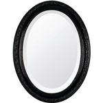 Ficha técnica e caractérísticas do produto Espelho Oval Bisotê 26372 (25x37cm) Preto Absoluto - Ornamental Design