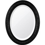 Ficha técnica e caractérísticas do produto Espelho Oval Bisotê 26374 (66x85cm) Preto Absoluto - Ornamental Design