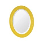 Ficha técnica e caractérísticas do produto Espelho Oval Bisotê Amarelo Happy - G