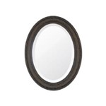 Ficha técnica e caractérísticas do produto Espelho Oval Bisotê Marrom Rústico - G