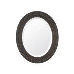 Ficha técnica e caractérísticas do produto Espelho Oval Bisotê Marrom Rustico - M