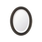 Ficha técnica e caractérísticas do produto Espelho Oval Bisotê Marrom Rustico - P