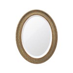 Ficha técnica e caractérísticas do produto Espelho Oval Bisotê Ouro Envelhecido - G