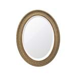 Ficha técnica e caractérísticas do produto Espelho Oval Bisotê Ouro Envelhecido Grande