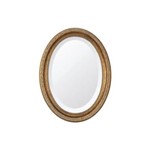 Ficha técnica e caractérísticas do produto Espelho Oval Bisotê Ouro Envelhecido - M