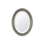 Ficha técnica e caractérísticas do produto Espelho Oval Bisotê Prata Envelhecido - M