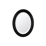Ficha técnica e caractérísticas do produto Espelho Oval Bisotê Preto Absoluto - G