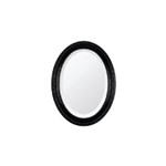 Ficha técnica e caractérísticas do produto Espelho Oval Bisotê Preto Absoluto - P
