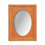 Espelho Oval de Parede Arabesco Mart Collection 19cmx14,5cm Laranja