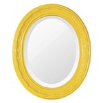 Ficha técnica e caractérísticas do produto Espelho Oval Ornamental Classic Santa Luzia 50cmx41cm Amarelo