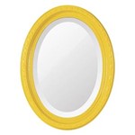 Ficha técnica e caractérísticas do produto Espelho Oval Ornamental Classic Santa Luzia 37cmx25cm Amarelo
