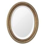 Ficha técnica e caractérísticas do produto Espelho Oval Ornamental Classic Santa Luzia 37cmx25cm Ouro Envelhecido