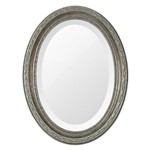 Ficha técnica e caractérísticas do produto Espelho Oval Ornamental Classic Santa Luzia 37cmx25cm Prata Envelhecido