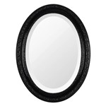 Ficha técnica e caractérísticas do produto Espelho Oval Ornamental Classic Santa Luzia 37cmx25cm Preto