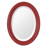Ficha técnica e caractérísticas do produto Espelho Oval Ornamental Classic Santa Luzia 37cmx25cm Vermelho