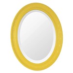Ficha técnica e caractérísticas do produto Espelho Oval Ornamental Classic Santa Luzia 85cmx66cm Amarelo