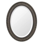 Espelho Oval Ornamental Classic Santa Luzia 85cmx66cm Marrom Rústico