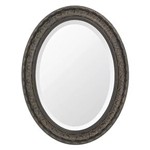 Ficha técnica e caractérísticas do produto Espelho Oval Ornamental Classic Santa Luzia 85cmx66cm Marrom Rústico