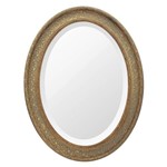 Ficha técnica e caractérísticas do produto Espelho Oval Ornamental Classic Santa Luzia 85cmx66cm Ouro Envelhecido