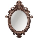 Ficha técnica e caractérísticas do produto Espelho Oval Rococó 5029 54x40cm Moldura Sintética Cobre - Mart