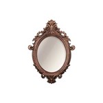 Ficha técnica e caractérísticas do produto Espelho Oval Rococó Cobre 38x55cm Mart 5029