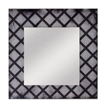 Espelho P/ Parede Quadrado Preto/Branco 50Cmx50Cm - Maisaz