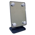 Espelho para maquiagem Vanity Mirror com 2 modos de iluminação por LEDS e rotação 360° - MR1405GRY