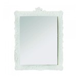 Espelho Provençal - 77 X 62 Cm Branco Madeira - Cromus
