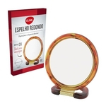 Ficha técnica e caractérísticas do produto Espelho Redondo com Suporte Plástico 18cm Clink