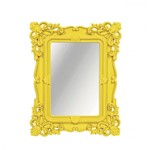 Ficha técnica e caractérísticas do produto Espelho Retangular de Mesa Arabesco Mart Collection 36,5cmx31cm Amarelo