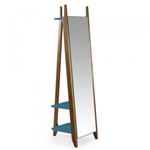 Espelho Stoka 169,5 Cm 988 Nogal/Azul - Máxima Móveis