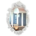 Espelho Vintage Adri 84,50cmx60cm G12 Branco Acetinado