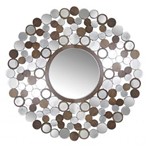 Espelhos C/ Mosaicos de Madeira Sucupira Design Sol - Btc Decor