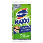 Ficha técnica e caractérísticas do produto Esponja de Limpeza Abrasiva Limppano Maxxi Multi Uso Pacote com 3 Unidades
