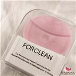 Esponja Massageadora para Limpeza Facial Forclean (Rosa Claro)