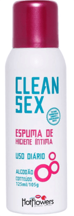 Ficha técnica e caractérísticas do produto Espuma de Higiene Íntima Sex Clean Sem Enxágue - 125Ml Hot Flowers