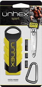 Ficha técnica e caractérísticas do produto Estojo Unhex Sport 02 - Estojo + Cortador de Unhas P/Mãos + Mosquetão - Amarelo