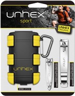 Ficha técnica e caractérísticas do produto Estojo Unhex Sport 01 - Estojo + Cortador de Unhas P/ Mãos + Cortador de Unhas P/ Pés + Mosquetão - Amarelo