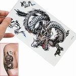 Ficha técnica e caractérísticas do produto Etiqueta Do Tatuagem Dragão Descartável Removível À Prova D 'Água Arte Corporal Tatuagem Temporária Adesivo Decalque