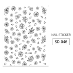 Ficha técnica e caractérísticas do produto Etiquetas do prego Letters ornamento prego decorativa Todos os Matching Stickers Decorações Nail Art Redbey