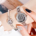 Ficha técnica e caractérísticas do produto European Beauty Simple Casual Fashion Small And Delicate Bracelet Watch Suit