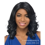 Europeu e Americano Wig Wholesale Yiwu Factory Direct a Generation of Hair Wig Pere Flower Head Black Wig