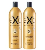 Ficha técnica e caractérísticas do produto Exo Hair Exoplastia Capilar Kit de Alisamento e Tratamento (Shampoo Access + Ultratech Keratin 2x1l)