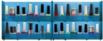 Ficha técnica e caractérísticas do produto Expositor de Parede para Esmaltes Translucido 4 Bandejas - Azul - Santa Clara