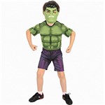 Ficha técnica e caractérísticas do produto Fantasia Hulk Infantil Curta os Vingadores - Rubies