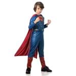 Ficha técnica e caractérísticas do produto Fantasia Super Homem Infantil Luxo - Liga da Justiça P