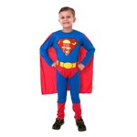 Ficha técnica e caractérísticas do produto Fantasia Super Homem Infantil - Standard - Liga da Justiça