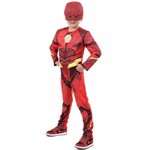 Ficha técnica e caractérísticas do produto Fantasia The Flash Infantil Luxo com Músculo Novo Filme Liga da Justiça